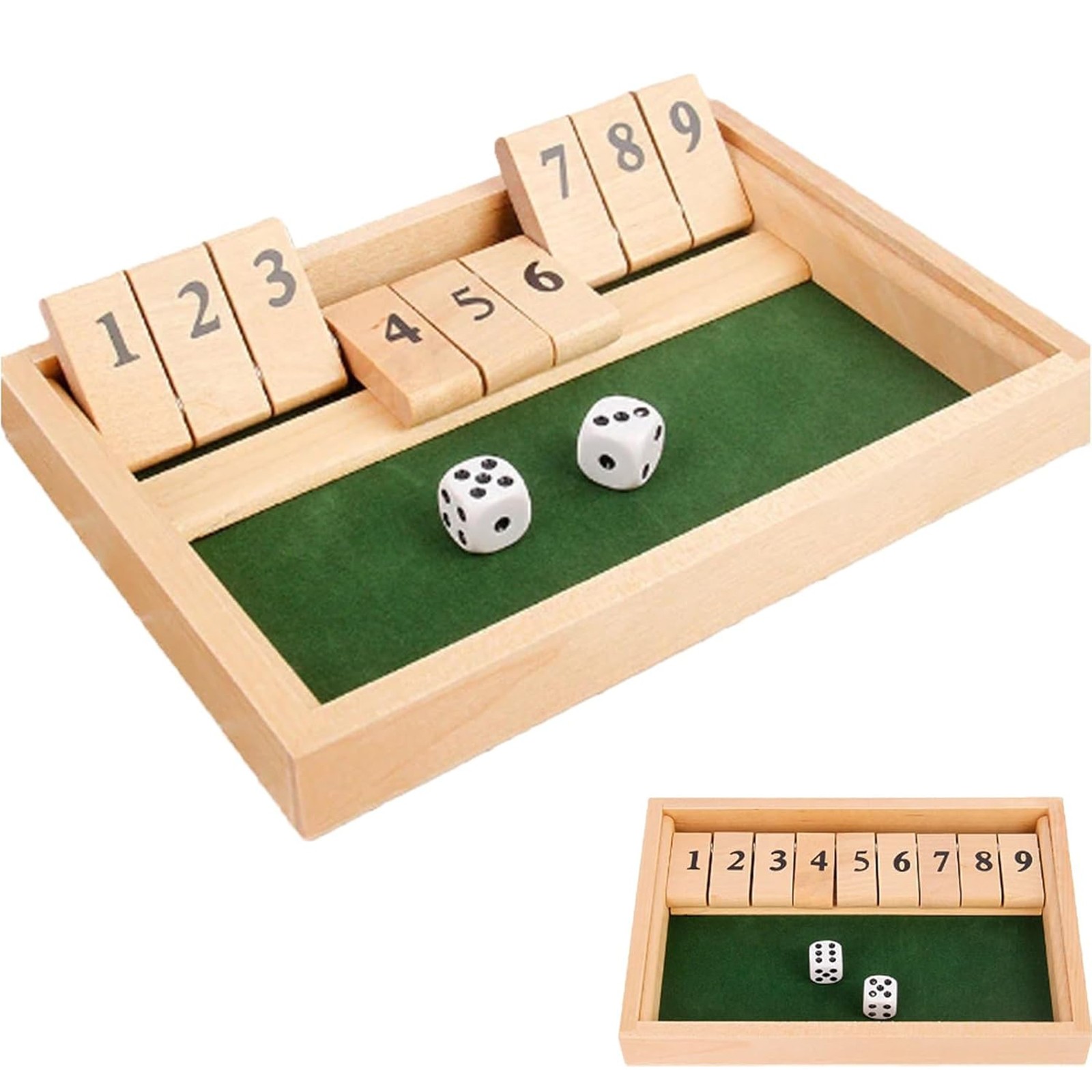 Party Games Easter For Family - เกมกระดานชัทเดอะบ็อกซ์สี่ด้าน 9 ตัวเลข รุ่นดีลักซ์ พร้อมลูกเต๋า สำหรับงานปาร์ตี้