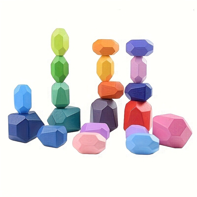 หินไม้ซ้อนกัน 20 ชิ้น ของเล่นไ - Party Games Easter For Kids บทวิจารณ์และราคา