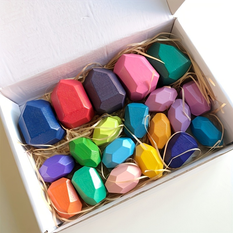 หินไม้ซ้อนกัน 20 ชิ้น ของเล่นไ - Party Games Easter For Kids บทวิจารณ์และราคา
